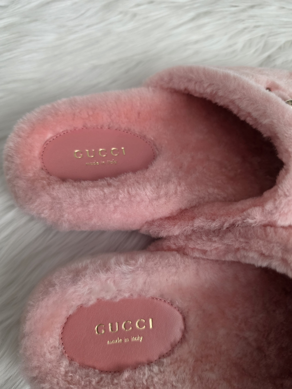 Gucci Horsebit Shearling Mules - Picture 5 of 5